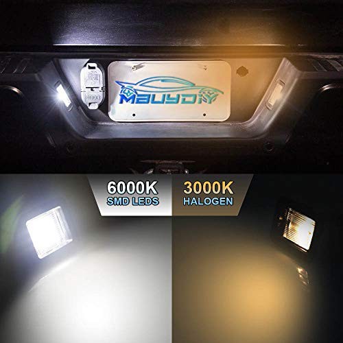 LED License Plate Light Lamp Assembly Compatible with 2015-2020 F150 17 Smoke