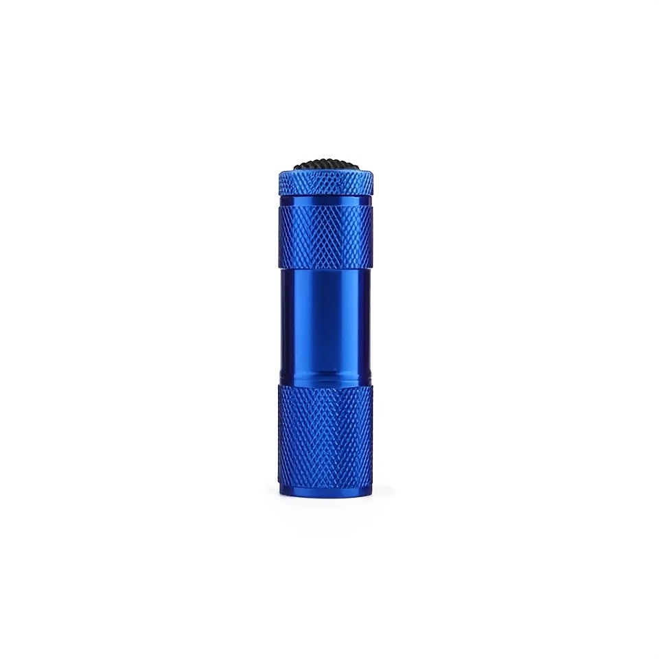 9 LED White Light Flashlight Aluminium Mini Torch Outdoor Portable Travel Lamp