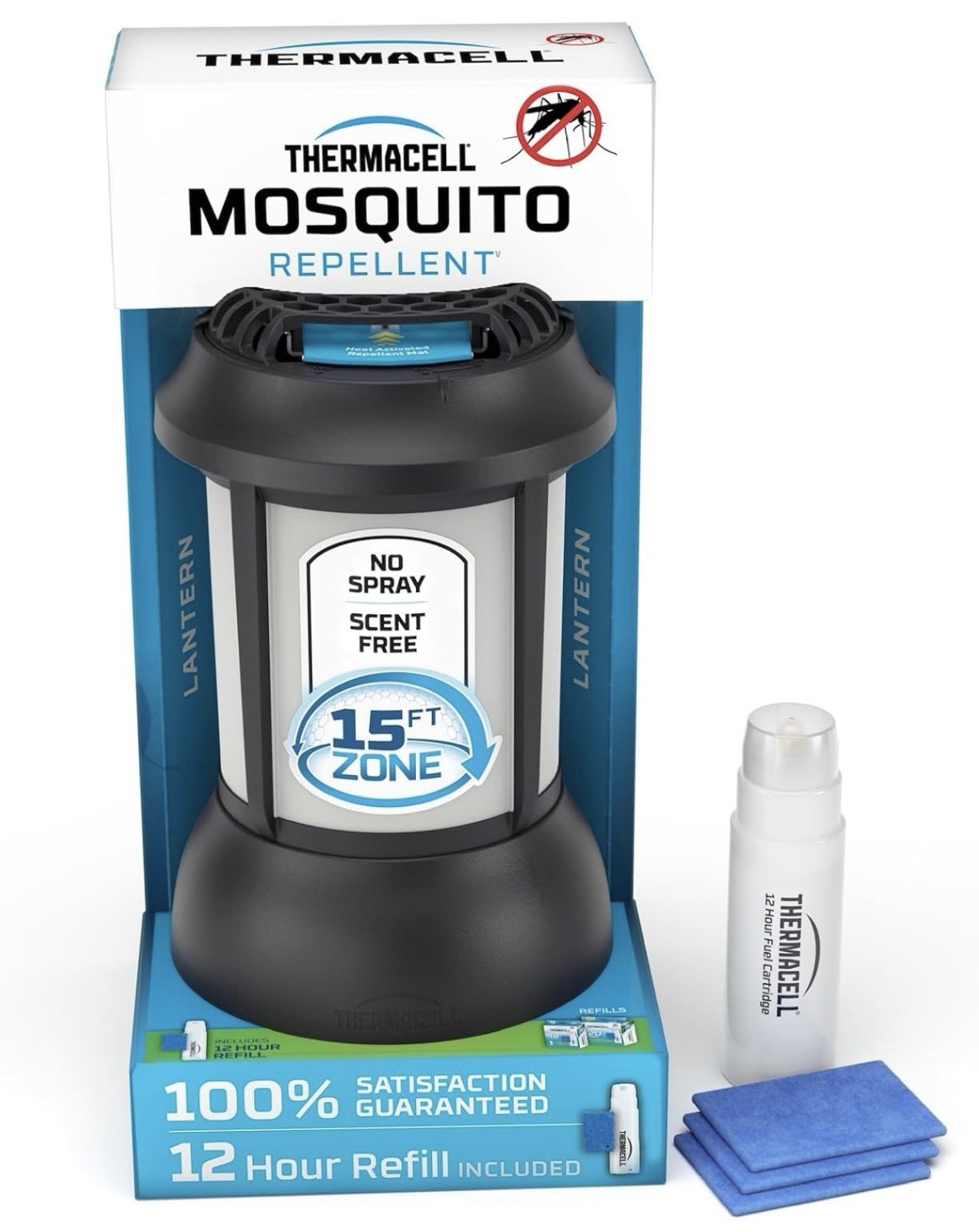 Thermacell Patio Shield 15 Foot Zone Mosquito Repellant Lantern New