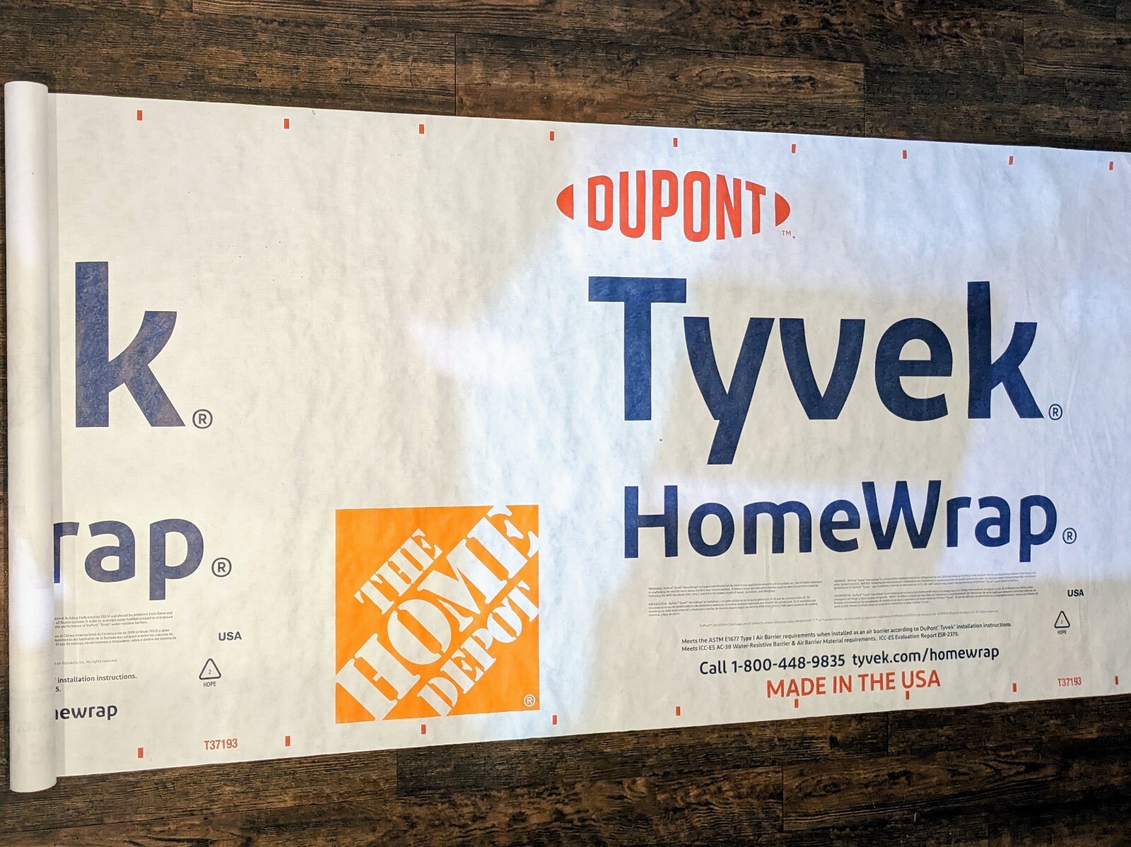 3 X 8 ft. DuPont Tyvek HomeWrap Sheet Moisture Barrier Tent Camping Footprint