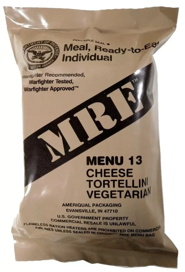 MRE U.S. Military Ready to Eat Choose your own meal menus 1-12 Test Date 2025