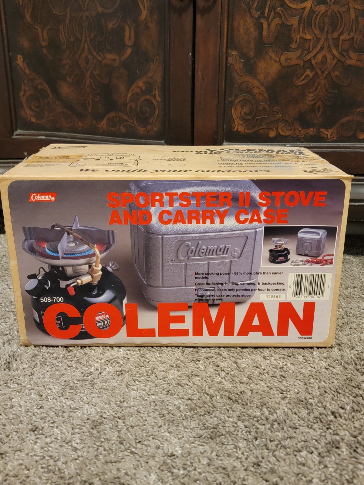 Vintage Sealed Nos Coleman 508-700 Sportster II Single Burner Stove W/ Case