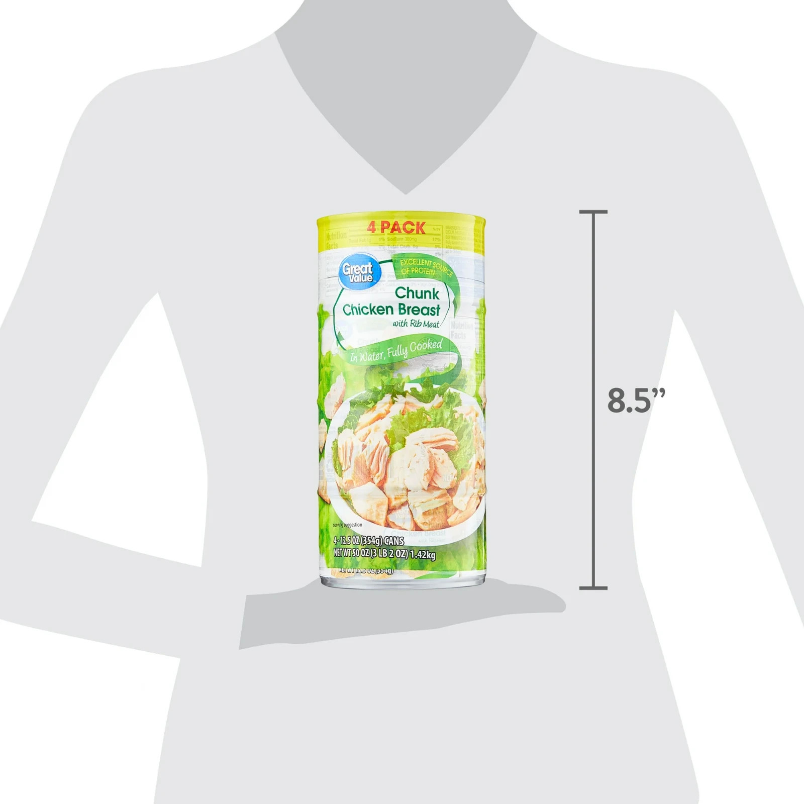 Great Value Chunk Chicken Breast, 12.5 oz Can (4 Pack)